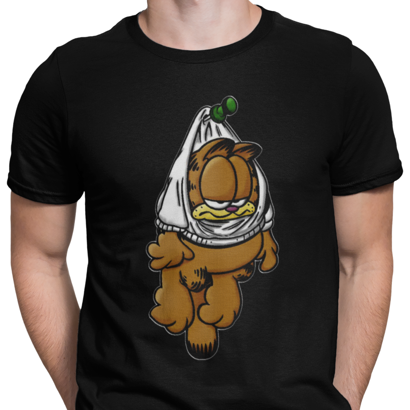 Copia de GARFIEL COLGADO CAMISETA NEGRA