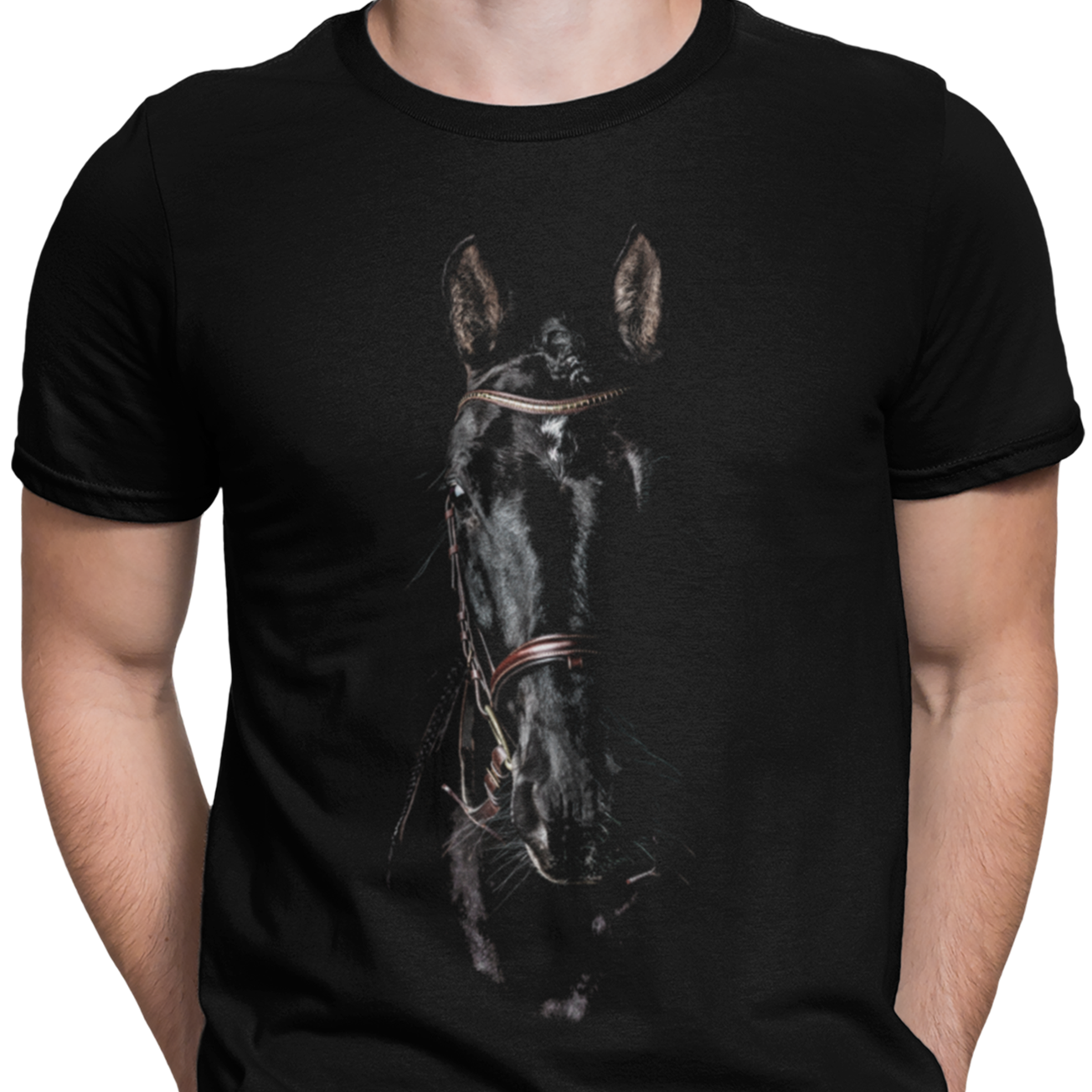 CAMISETA NEGRA CABALLO NEGRO