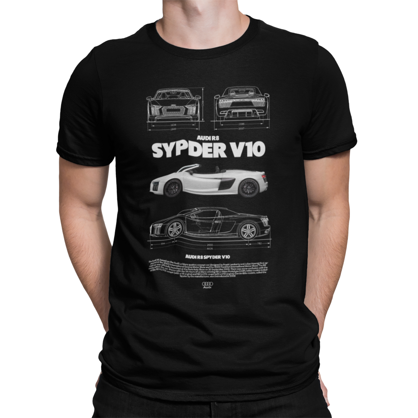 CAMISETA / SUDADERA COCHES CARS AUDI RS SYPDER V10