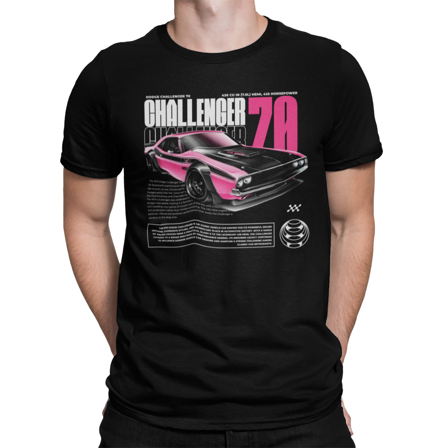 CAMISETA / SUDADERA COCHES CARS CLASICOS DODGE CHALLENGER 70