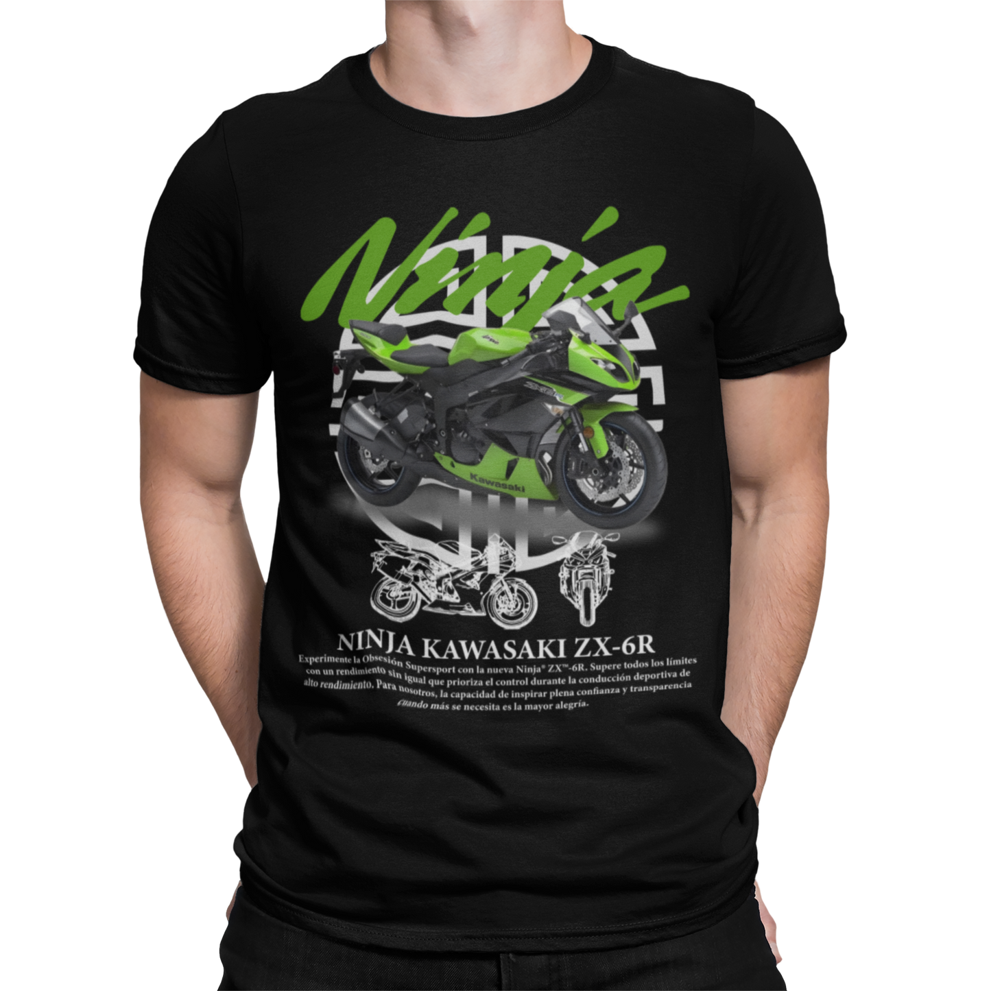 CAMISETA / SUDADERA COCHES MOTOS NINJA KAWASAKI ZX-6R