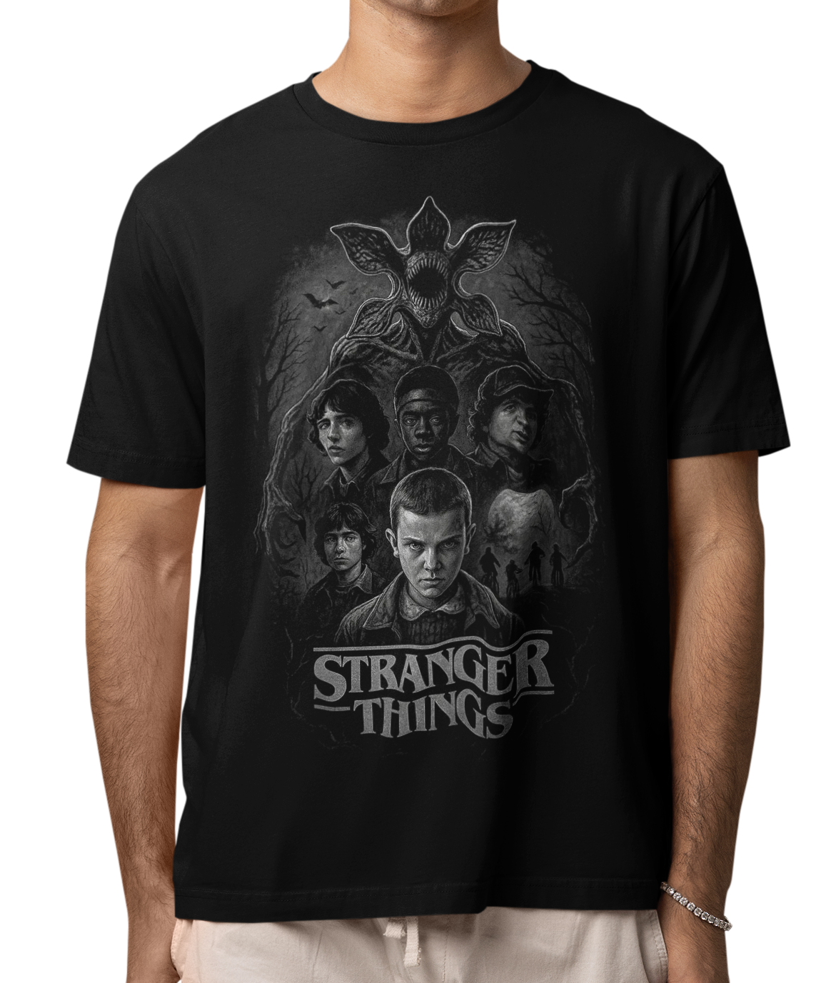 CAMISETA / SUDADERA STRANGER THIGS OSCURO