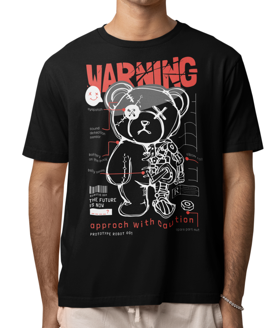 CAMISETA / SUDADERA OSO WARNING ROBOT