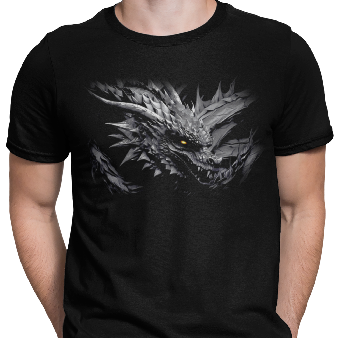 CAMISETA SERPIENTE DRAGON NEGRO