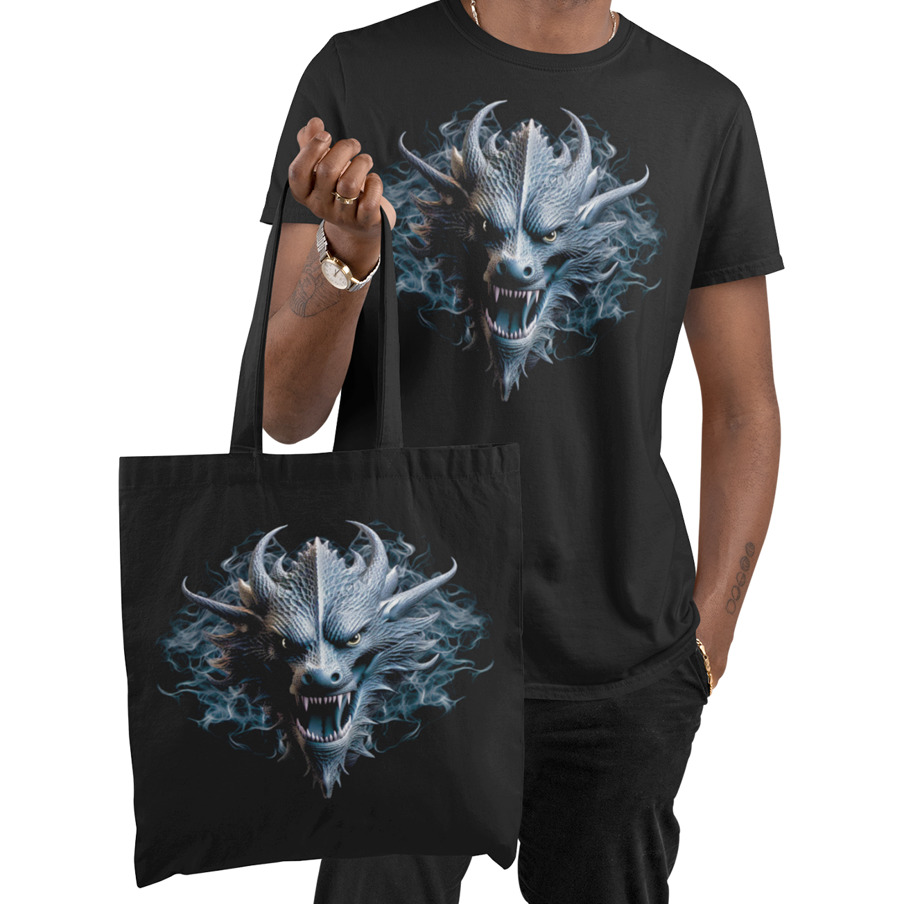 CAMISETA DRAGON AZUL