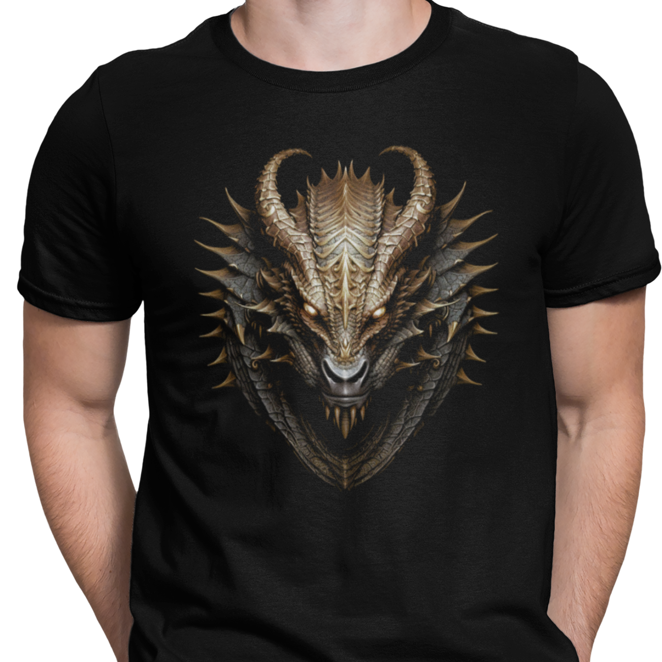 CAMISETA DRAGON DORADO