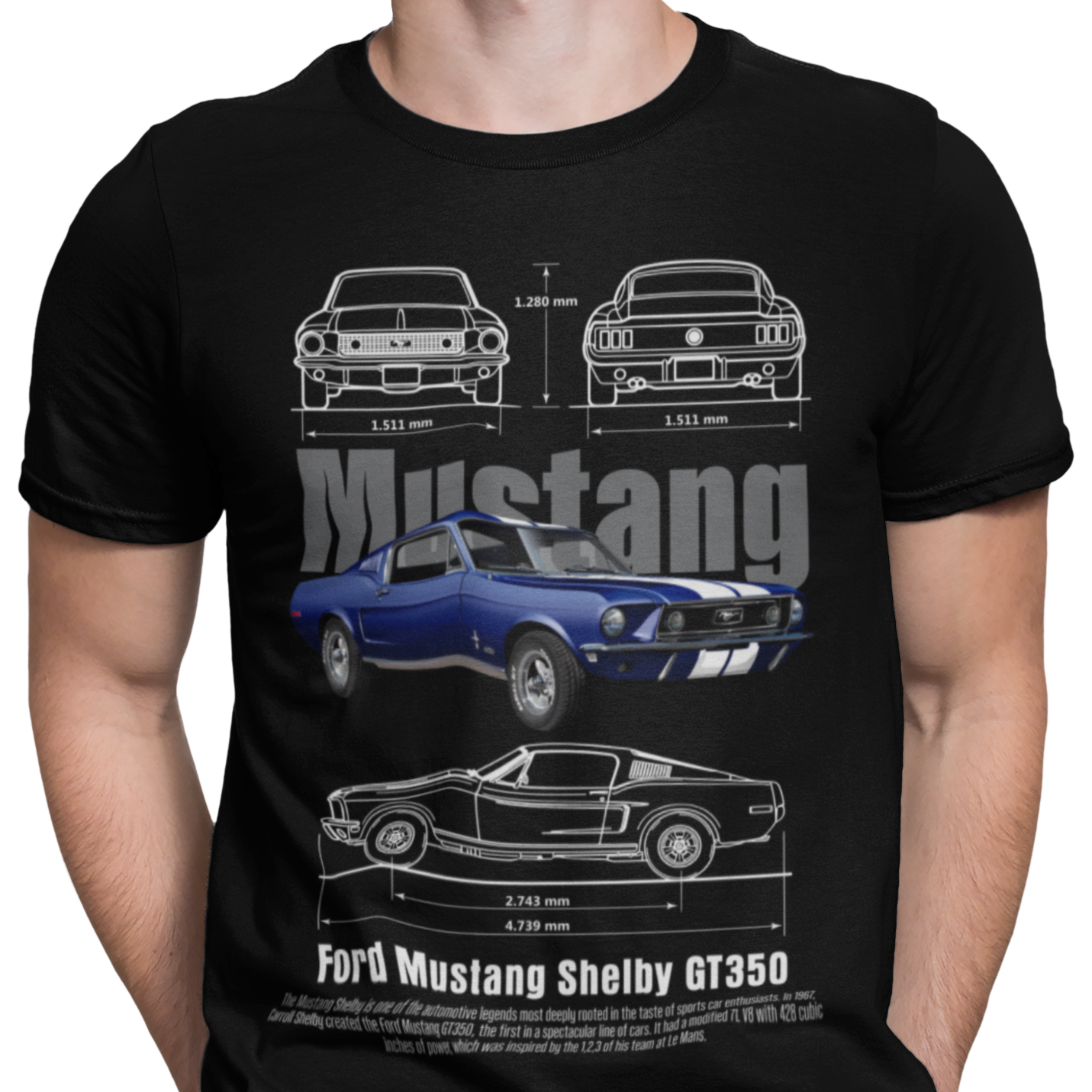CAMISETA / SUDADERA COCHES CARS CLASICOS MUSTANG SHELBY GT350