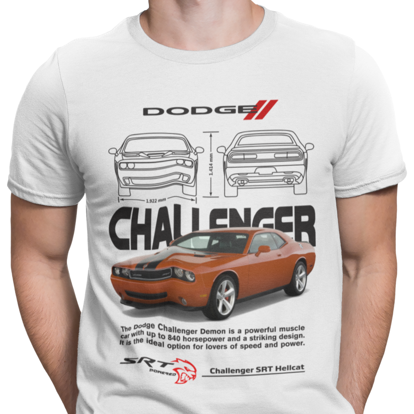 CAMISETA / SUDADERA COCHES CARS CLASICOS DODGE CHALLENGER