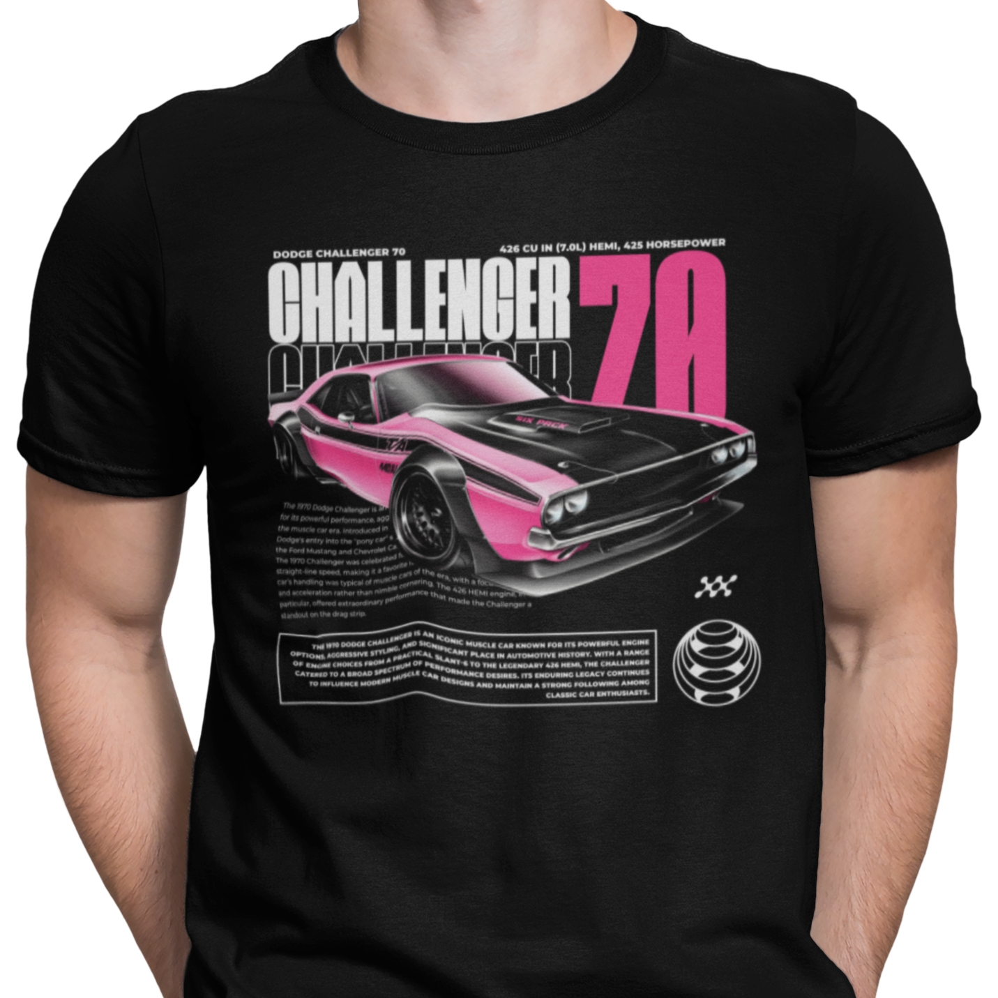 CAMISETA / SUDADERA COCHES CARS CLASICOS DODGE CHALLENGER 70