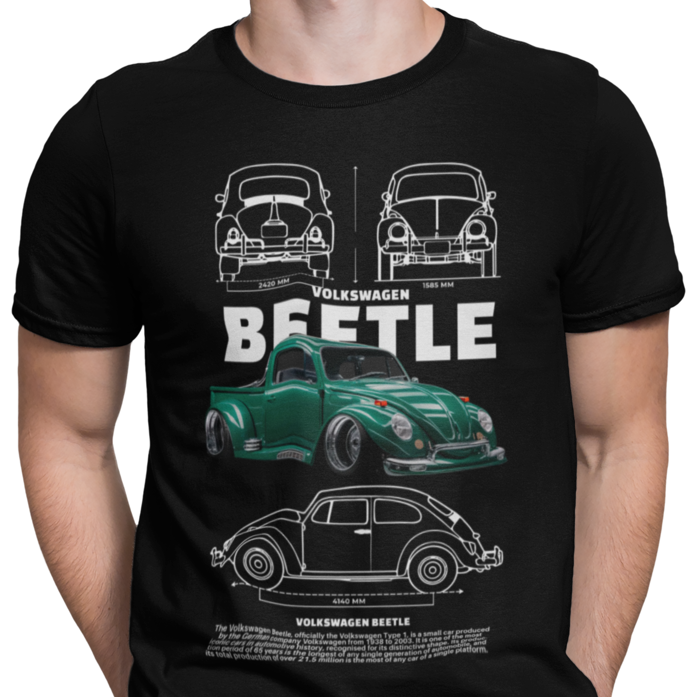 CAMISETA / SUDADERA COCHES CARS CLASICOS VOLKSWAGEN BEETLE