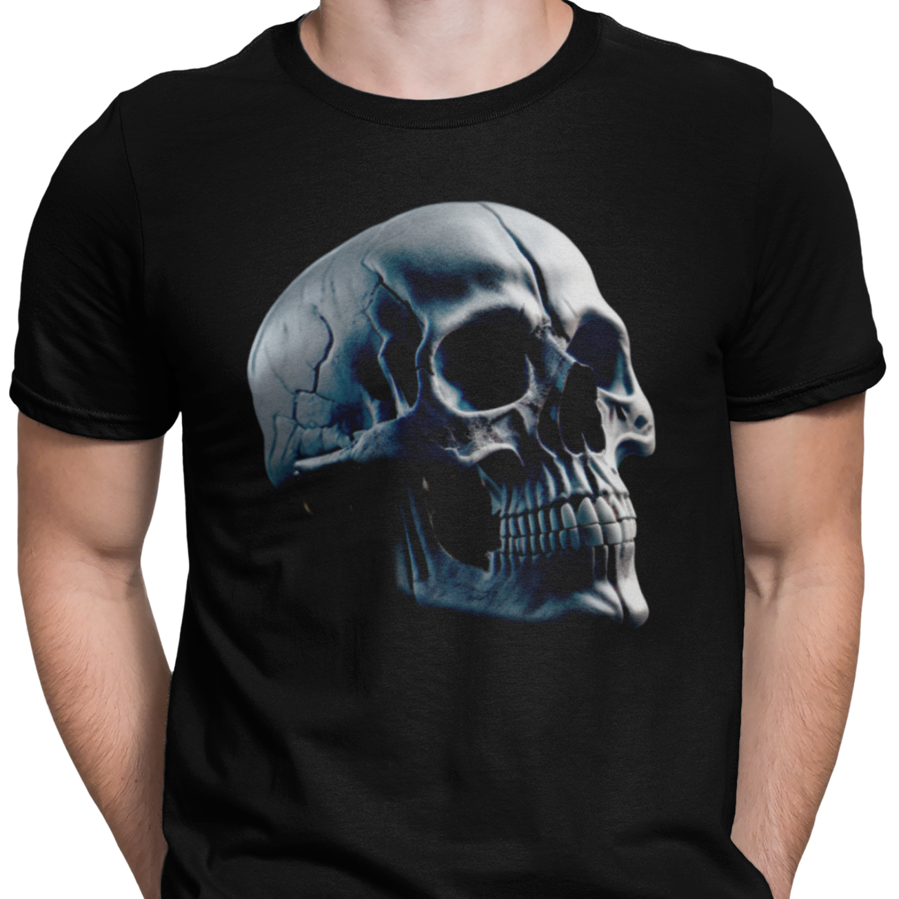 CAMISETA CALAVERA AZUL