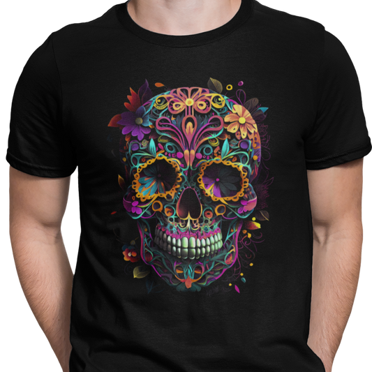 CAMISETA CALAVERA TIPICA MEXICANA