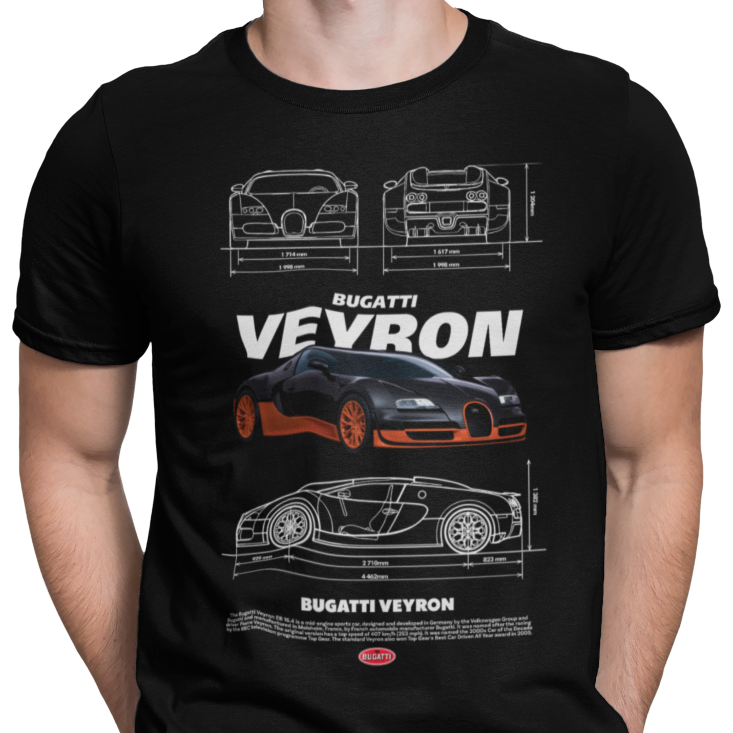 CAMISETA / SUDADERA COCHES CARS BUGATTI VEYRON