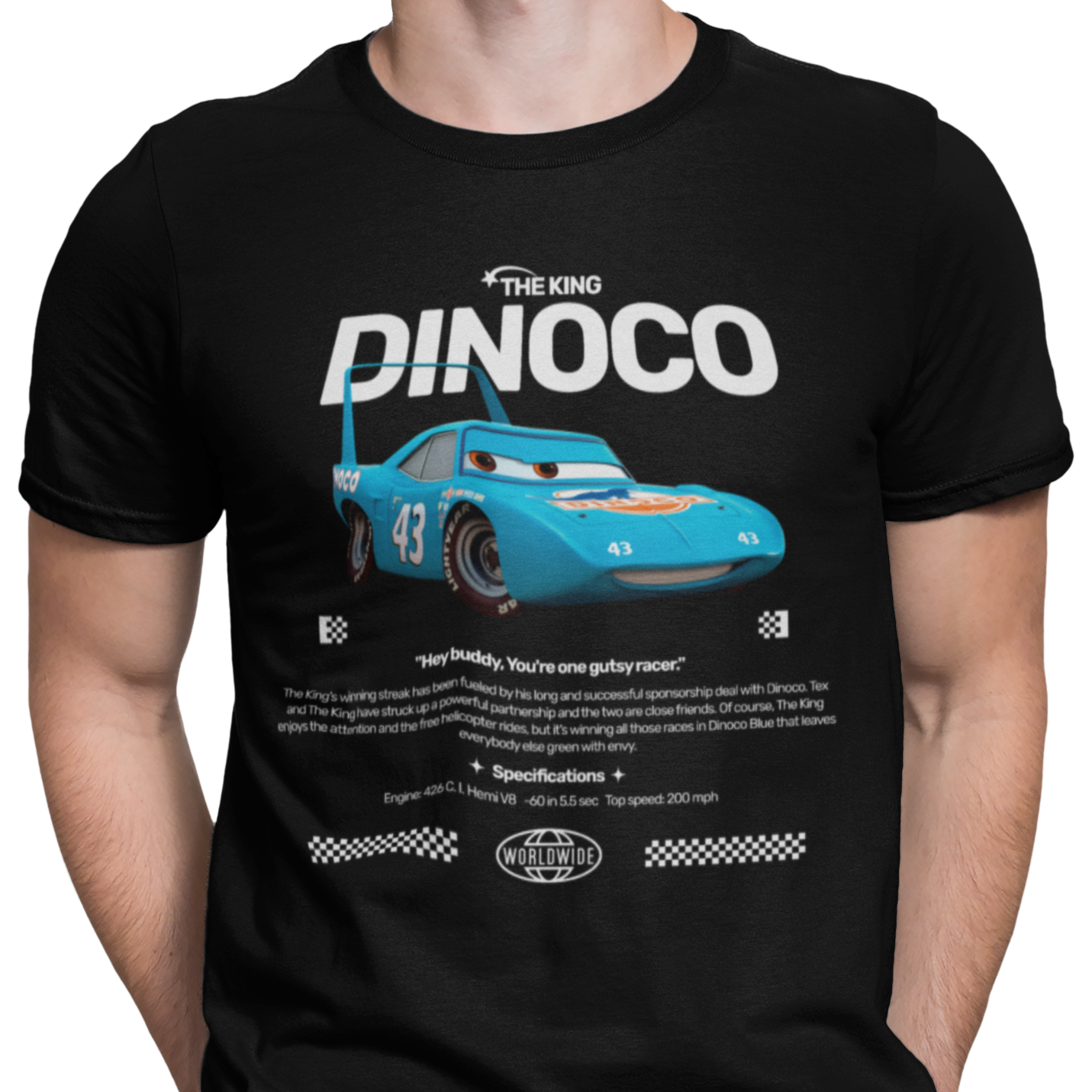 CAMISETA / SUDADERA COCHES CARS CRUZ THE KING DINOCO