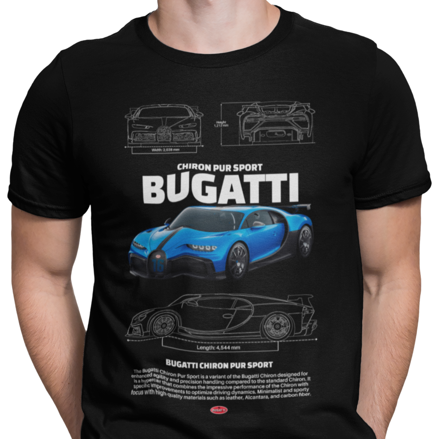 CAMISETA / SUDADERA COCHES BUGATTI CHIRON PUR SPORT