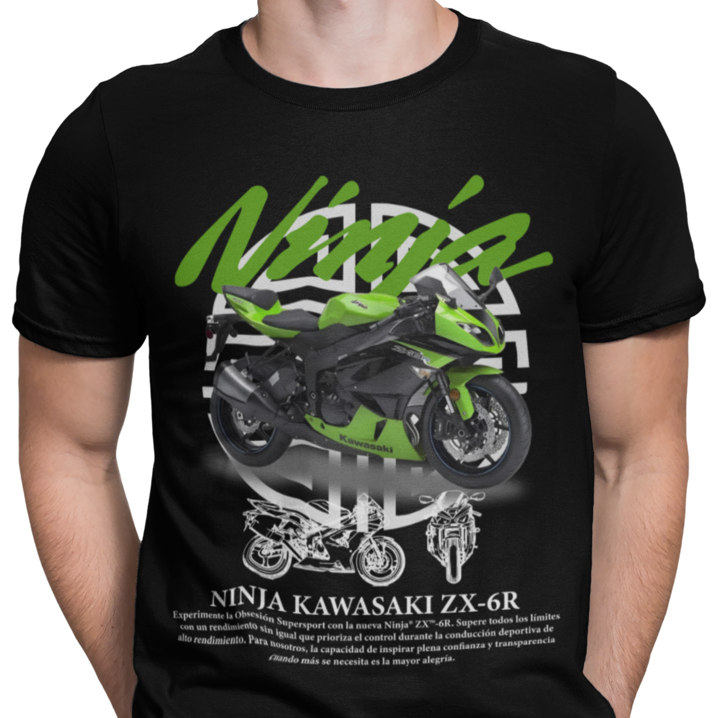 CAMISETA / SUDADERA COCHES MOTOS NINJA KAWASAKI ZX-6R
