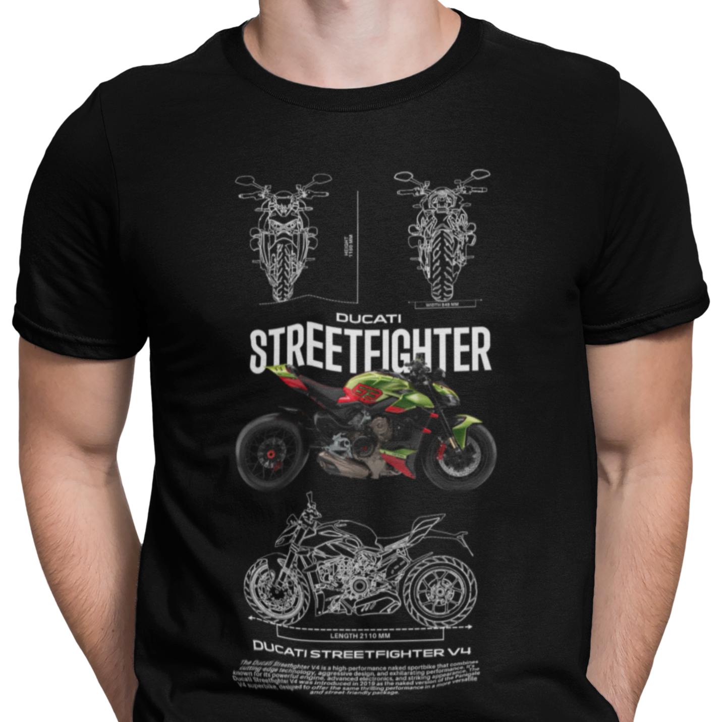 CAMISETA / SUDADERA COCHES MOTOS DUCATI STREETFIGHTER