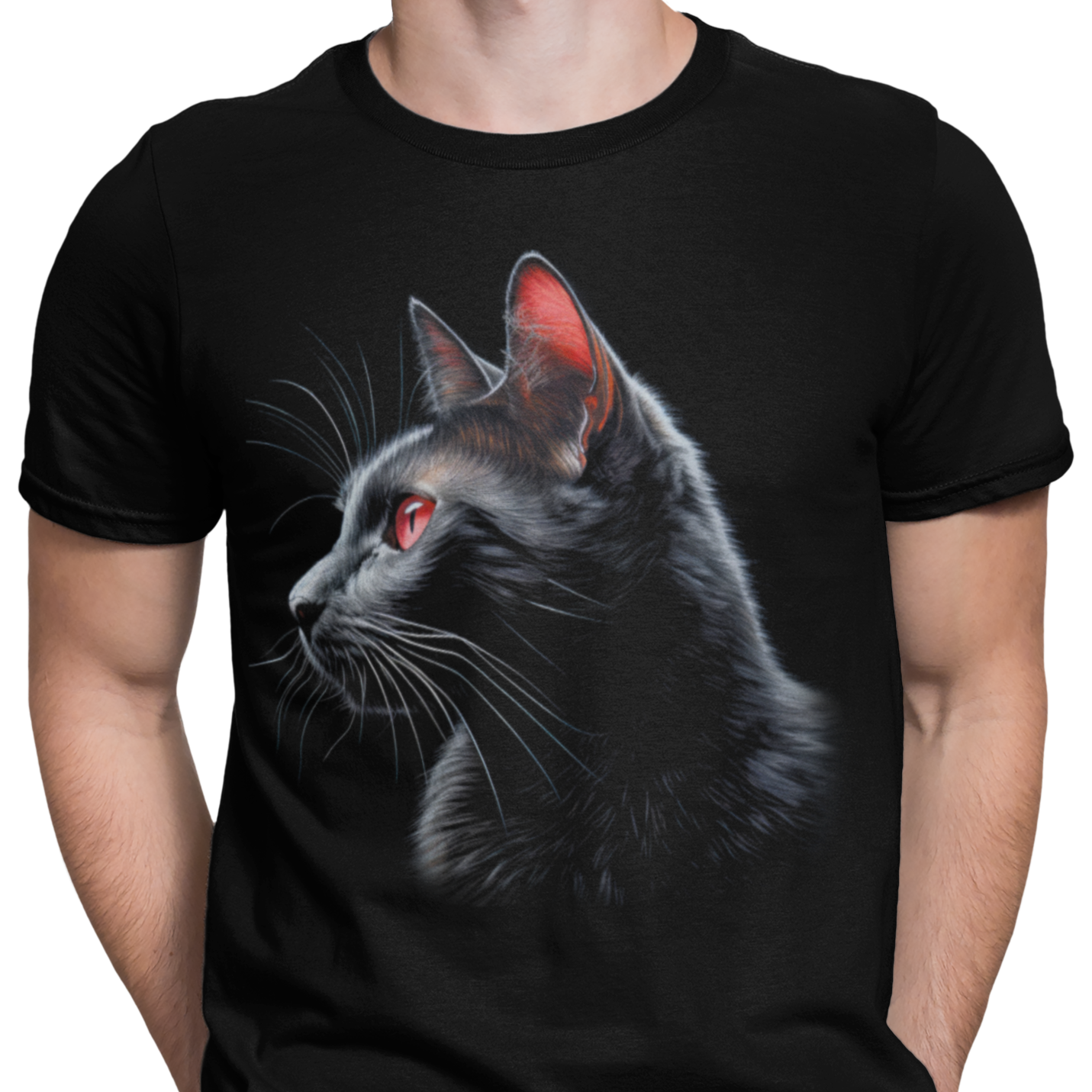 CAMISETA GATO NEGRO