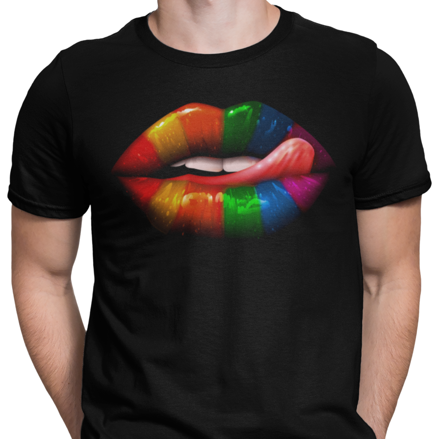 CAMISETA LABIOS ARCOIRIS