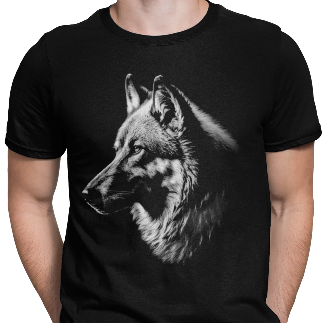 CAMISETA LOBO NEGRO