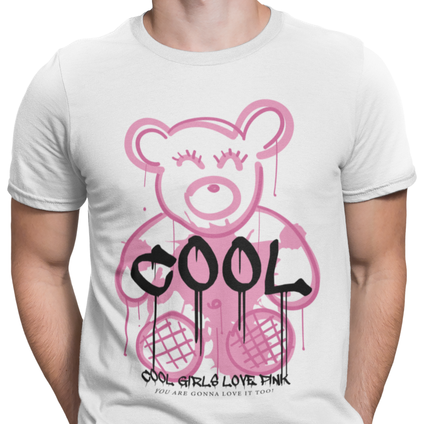 CAMISETA / SUDADERA OSITO COOL ROSA