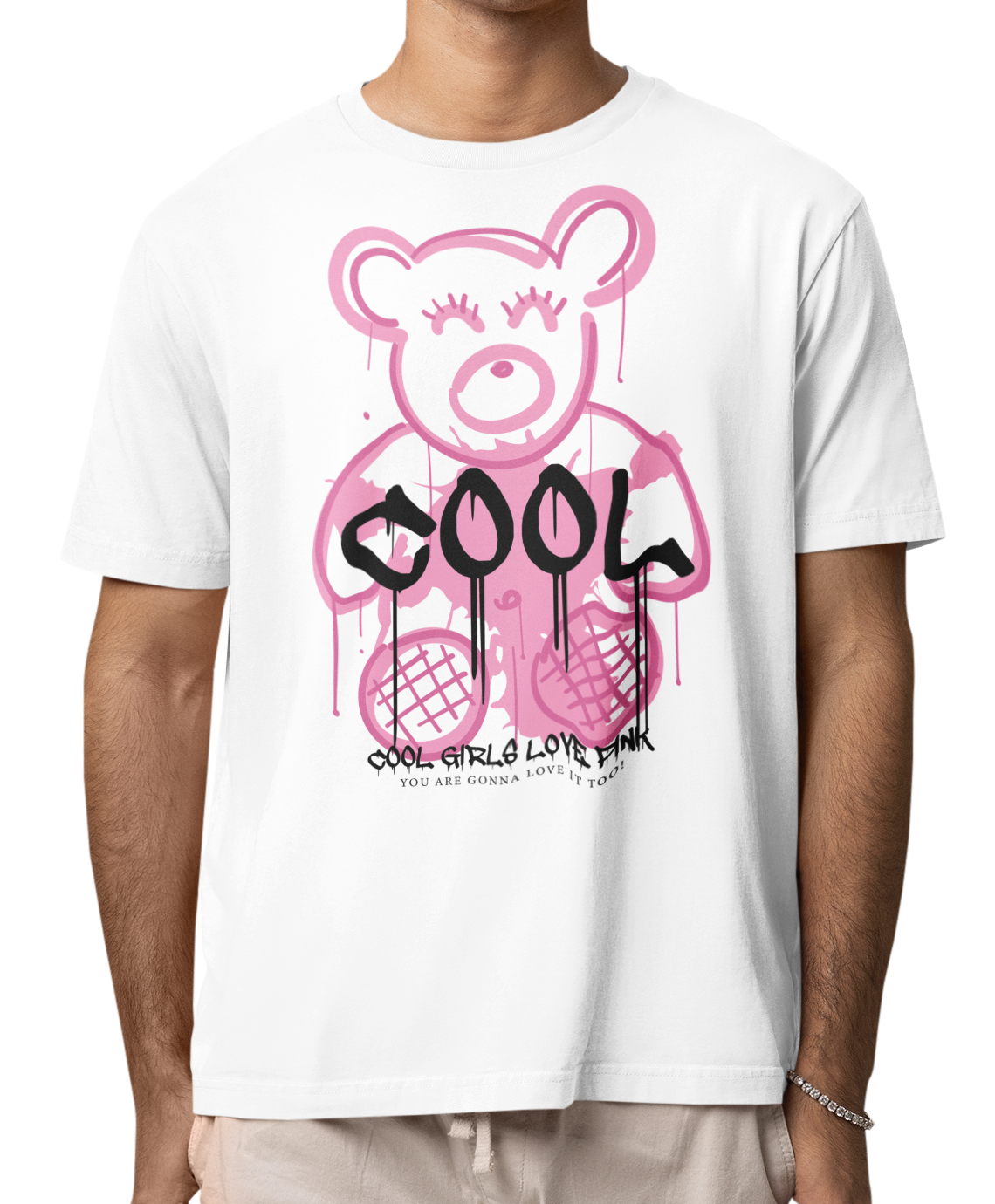 CAMISETA / SUDADERA OSITO COOL ROSA