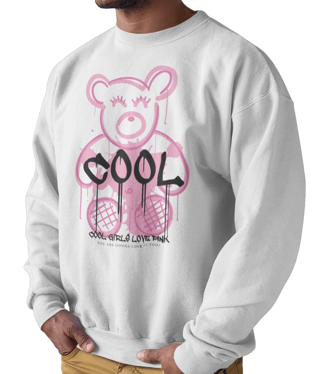 CAMISETA / SUDADERA OSITO COOL ROSA