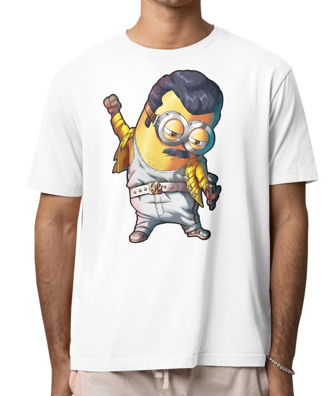 CAMISETA / SUDADERA MINIONS ROQUERO BLANCA