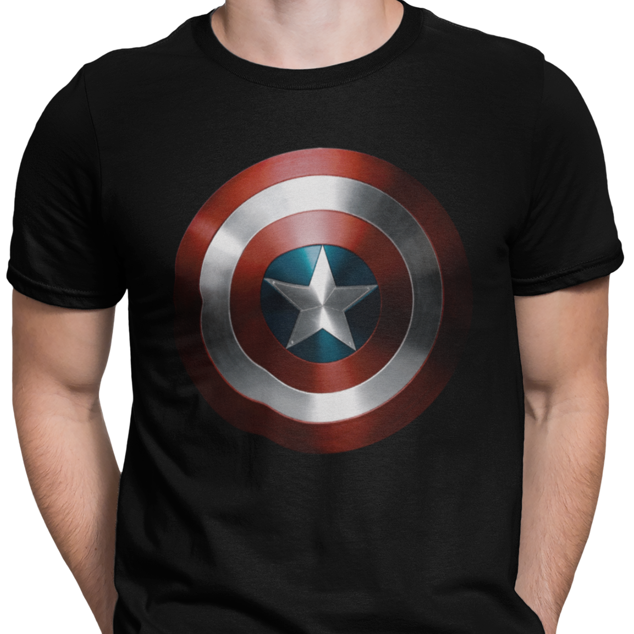 CAMISETA / SUDADERA HEROES CAPITAN AMERICA ESCUDO