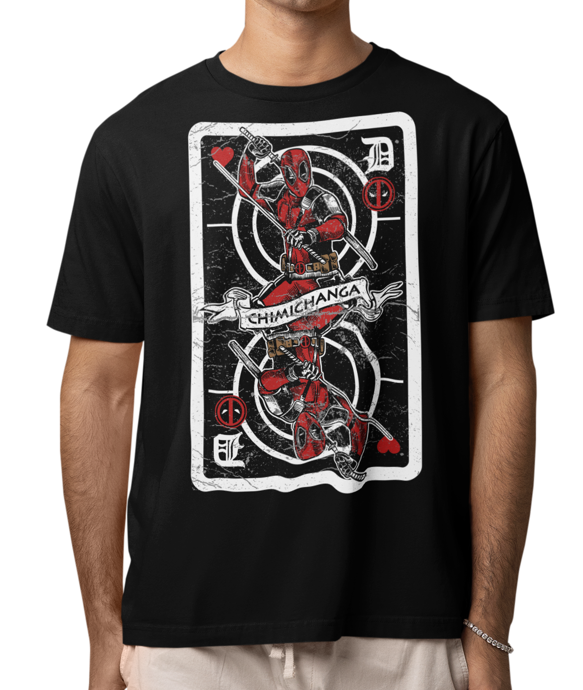 CAMISETA / SUDADERA HEROES DEADPOOL CARTA