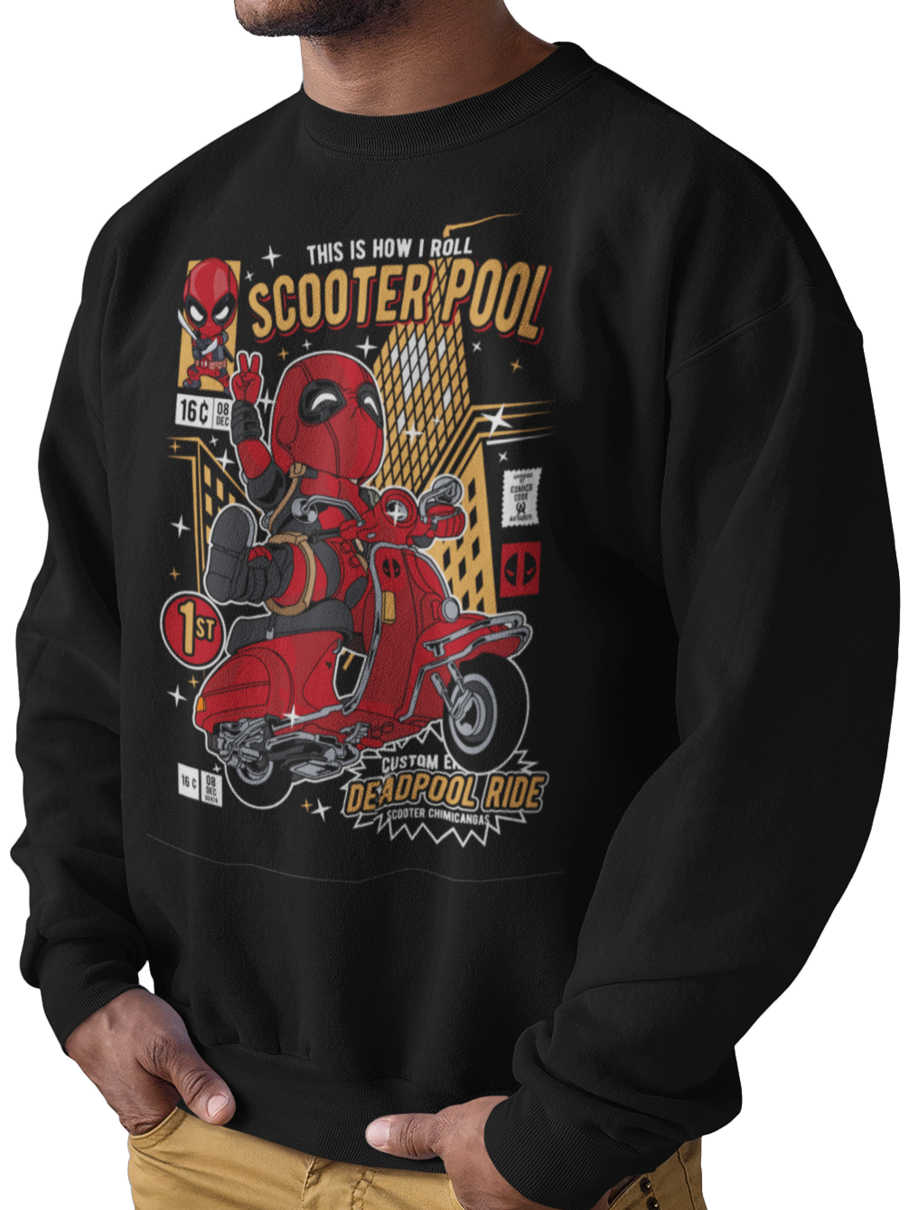 CAMISETA / SUDADERA HEROES DEADPOOL SCOOTER