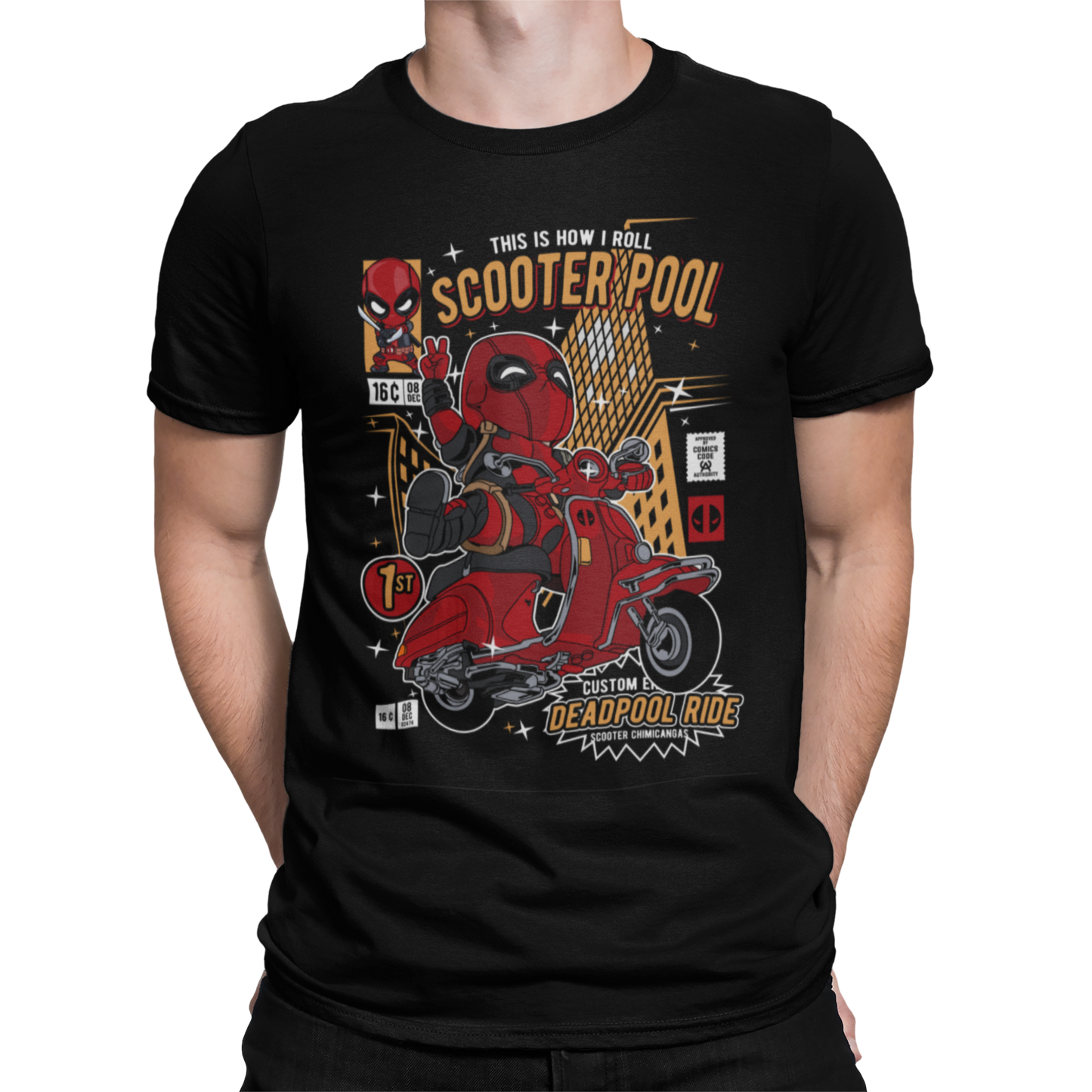 CAMISETA / SUDADERA HEROES DEADPOOL SCOOTER