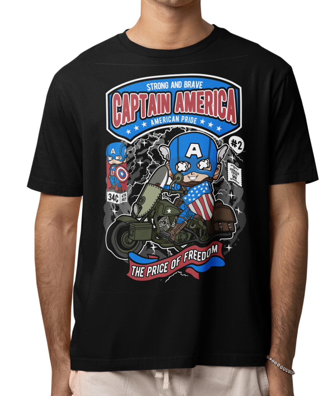 CAMISETA / SUDADERA HEROES CAPITAN AMERICA SCOOTER
