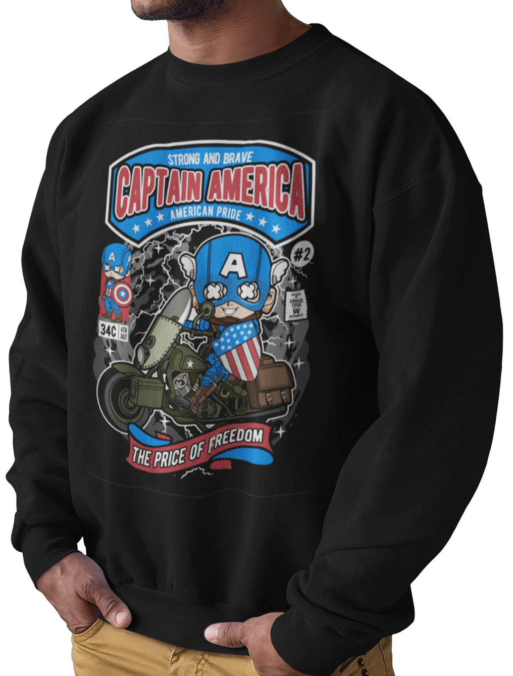 CAMISETA / SUDADERA HEROES CAPITAN AMERICA SCOOTER