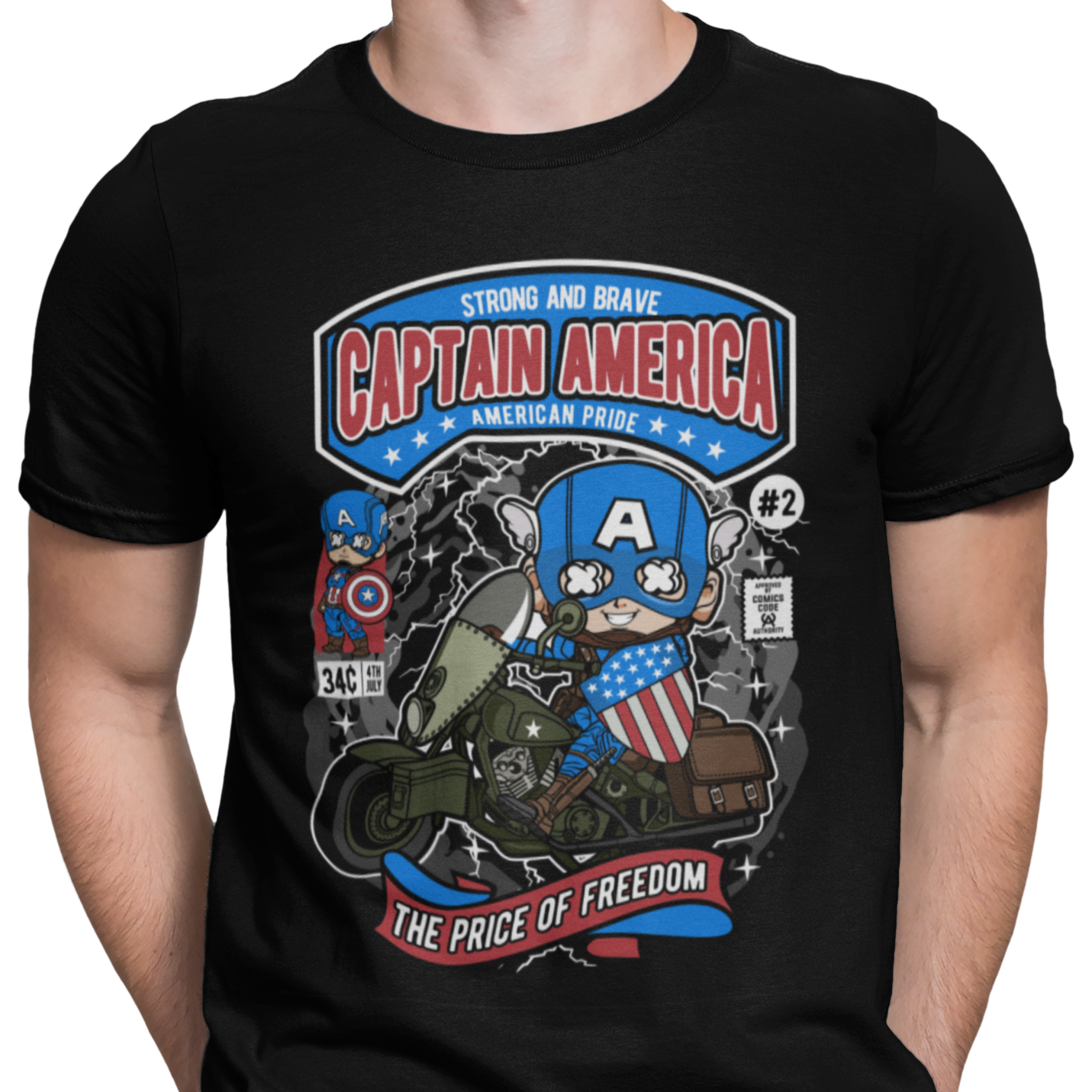 CAMISETA / SUDADERA HEROES CAPITAN AMERICA SCOOTER