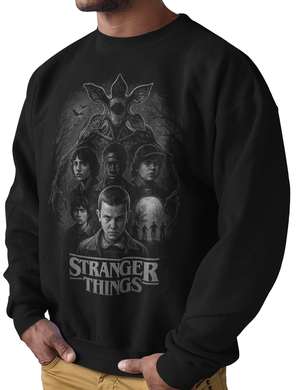 CAMISETA / SUDADERA STRANGER THIGS OSCURO