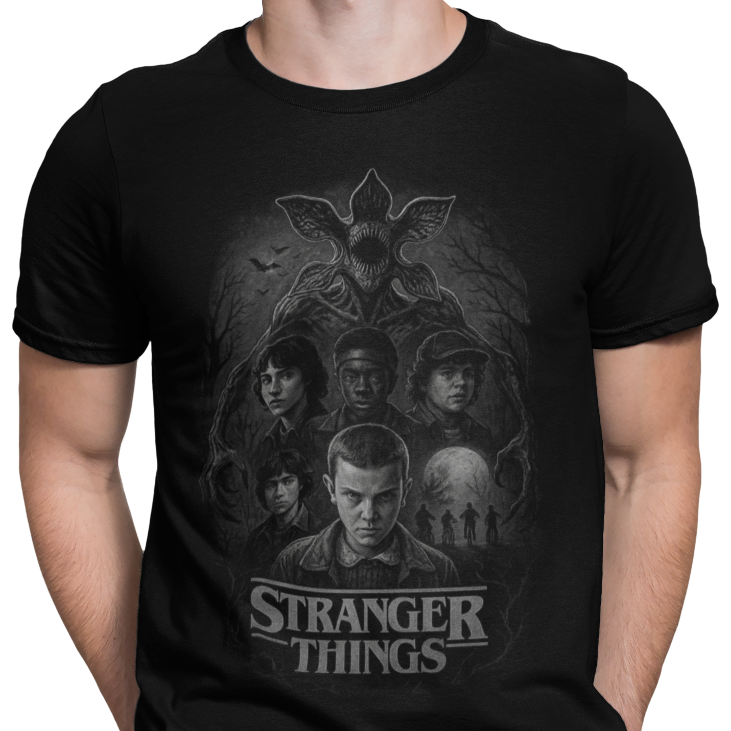 CAMISETA / SUDADERA STRANGER THIGS OSCURO
