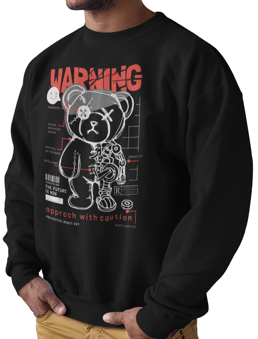 CAMISETA / SUDADERA OSO WARNING ROBOT