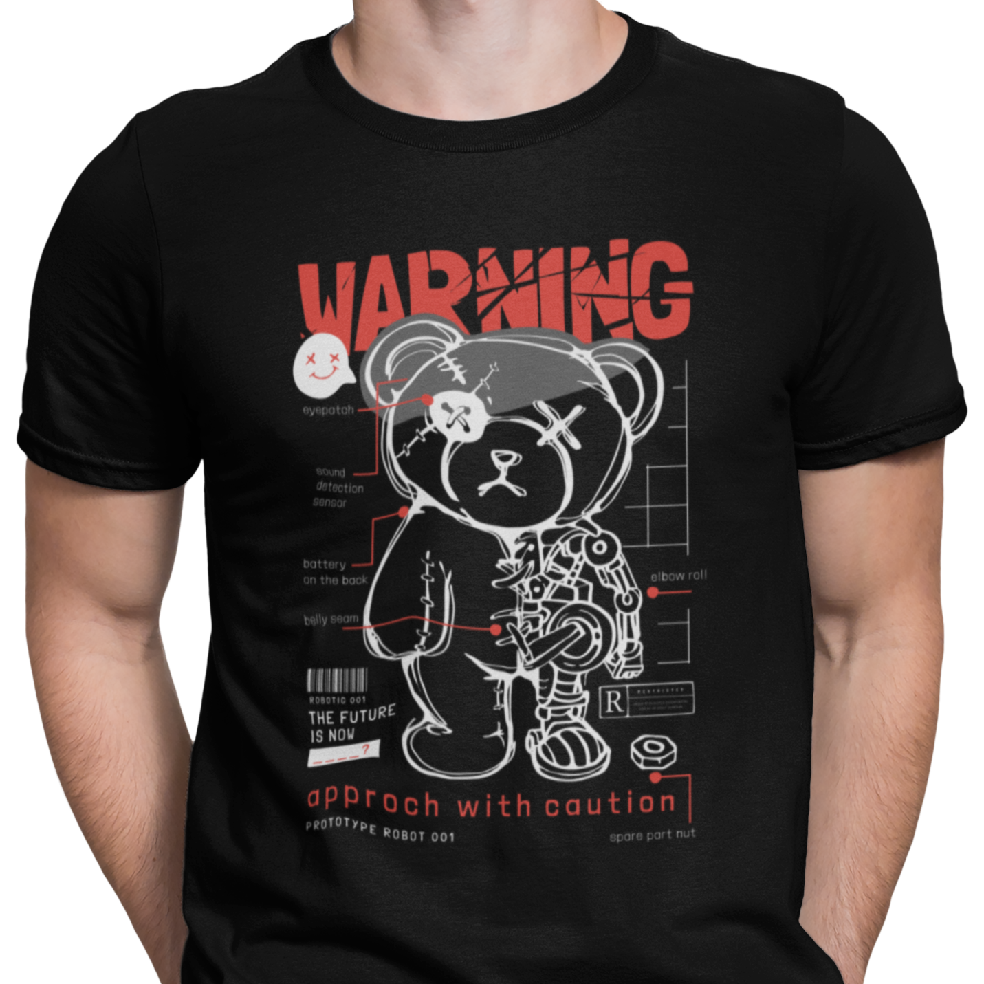 CAMISETA / SUDADERA OSO WARNING ROBOT